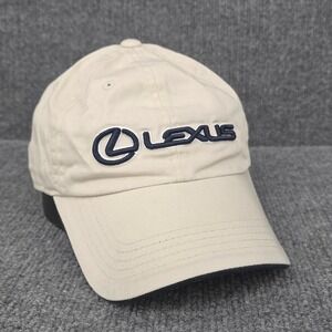 Lexus Callaway Golf Hat Cap Strap Back Adjustable Beige Twill Golf Golfer Mens